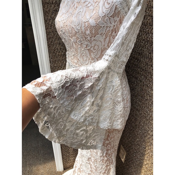 White Lace Formal Dress - Picture 5 of 8
